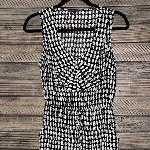 Stylish Black and White Patterned Dress